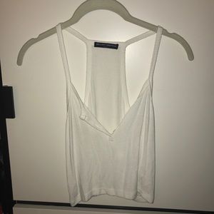 Brandy melville white crop top OS